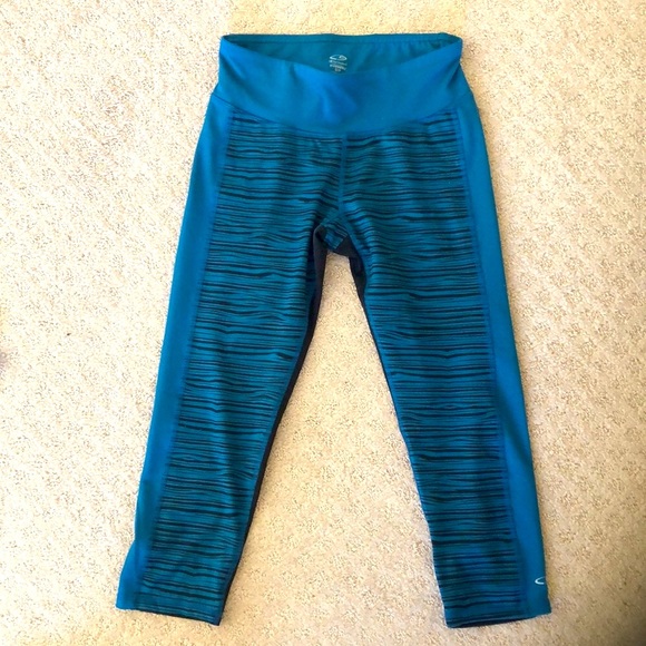 Champion | duo-dry teal and black leggings - Picture 1 of 10